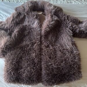 Light brown faux fur jacket